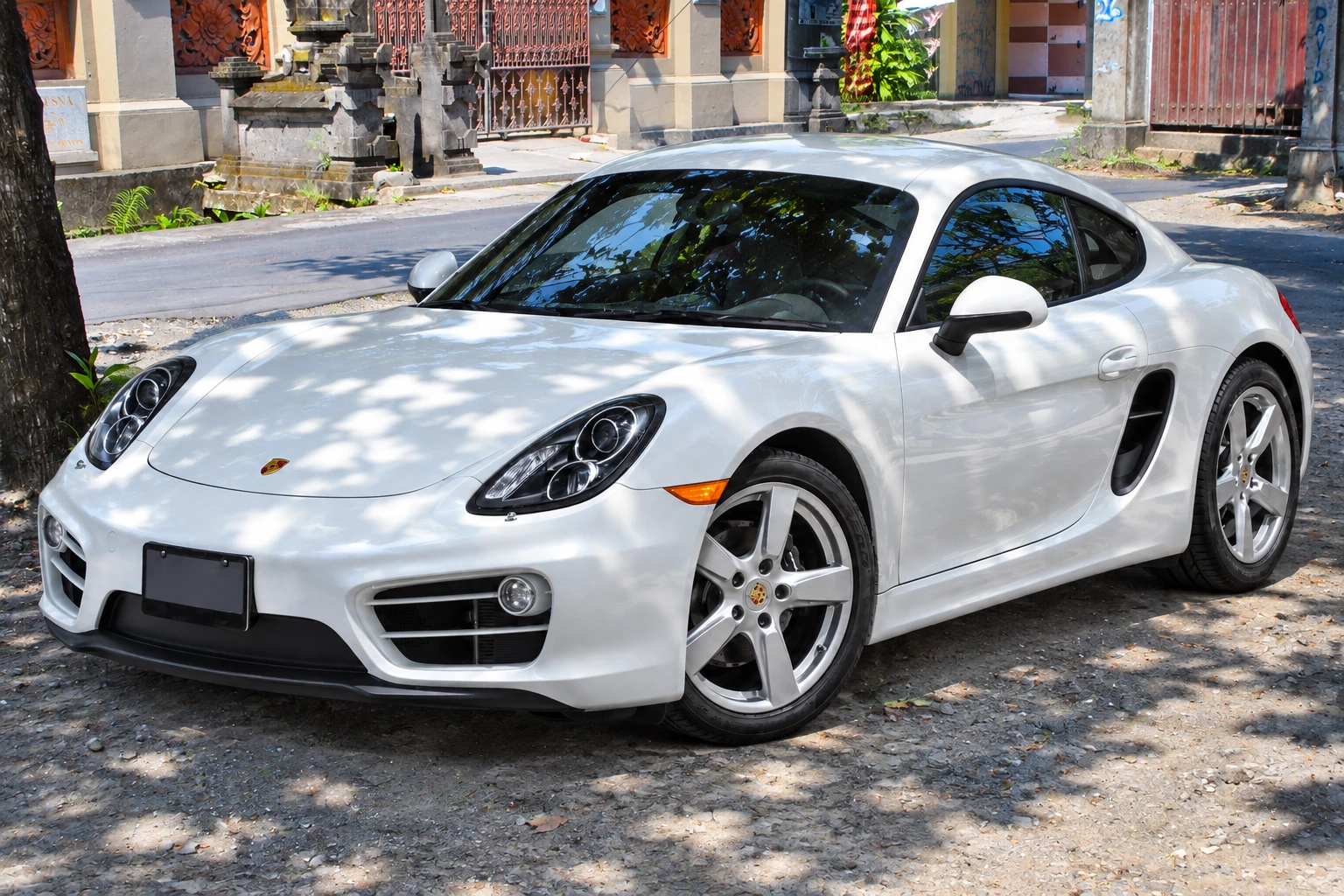 Porsche Cayman model reference; current rental-unit photographs available on request